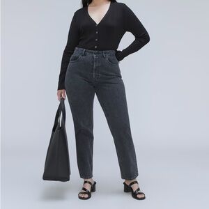 Everlane The '90s Cheeky Hourglass Jean in Washed Black 31” waist 28.5” inseam